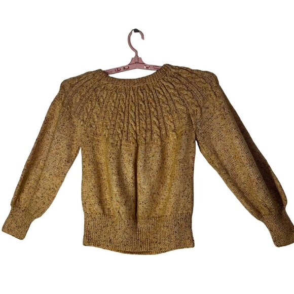 Vintage Sorrel Pattern Hand Knit Butterscotch Women's SZ Medium - Picture 2 of 9